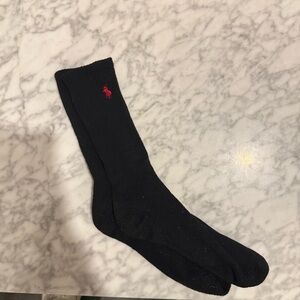 Polo Crew Socks with Red Logo